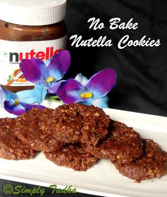 No Bake Nutella Oats Cookies