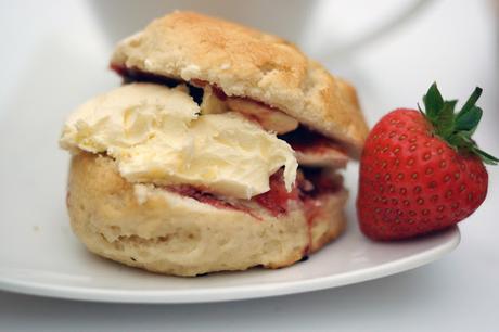 Hello Freckles Cornish Cream Tea Scone and Strawberry