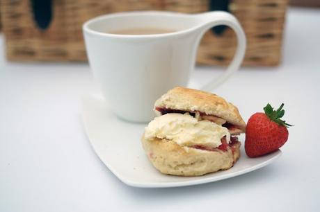 Hello Freckles Cornish Cream Tea Scone and Strawberry