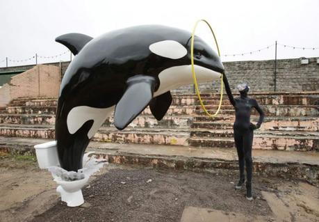 Banksy unveils his Dismaland theme park in Weston-super-Mare