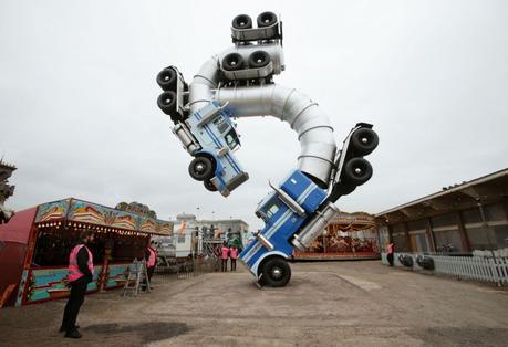 Banksy unveils his Dismaland theme park in Weston-super-Mare