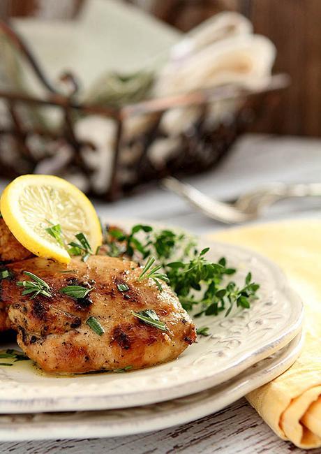 Limoncello and Herb Barbecue Chicken Thighs