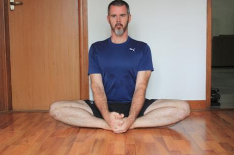 Badhakonasana (often called the butterfly stretch): Work on getting those knees down