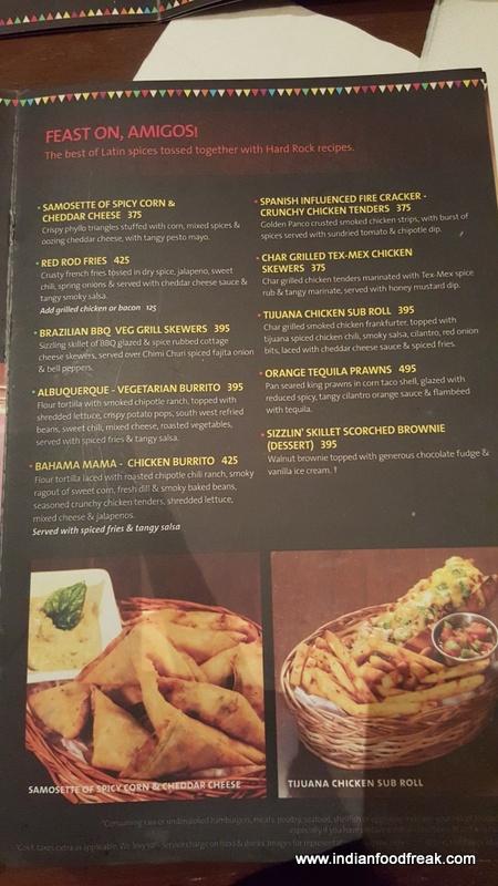 Food Menu Latin Fiesta