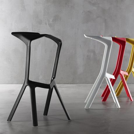 Indoor/outdoor stool with angled frame