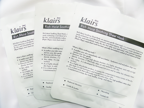 Klairs Rich Moist Soothing Sheet Mask Review