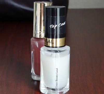 L'oreal Paris Color Riche Les Vernis Boudoir Rose (204)  & Top Coats Collection Matte (915) Review and Swatches