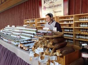 St Jacob's Farmers Market - homemade Mennonite sausages & pickles for sale