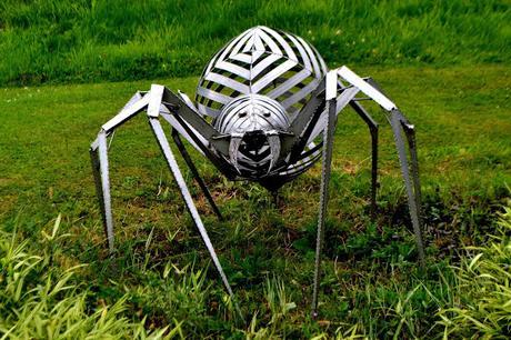 metal spider sculpture at Lightwater Valley