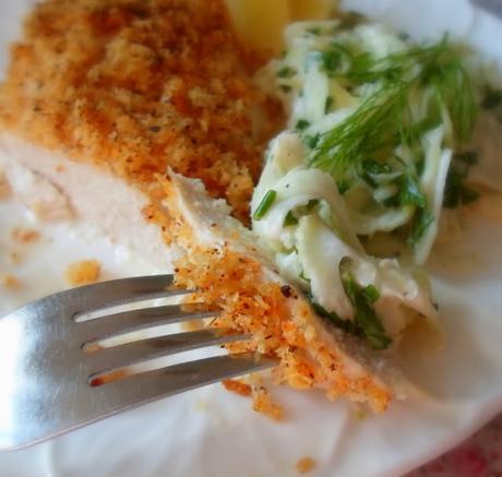 Crispy Baked Chicken and Slaw for Two