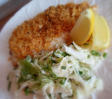 Crispy Baked Chicken and Slaw for Two