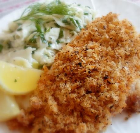 Crispy Baked Chicken and Slaw for Two