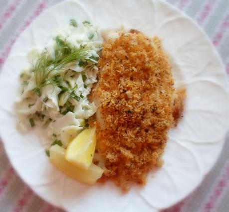 Crispy Baked Chicken and Slaw for Two