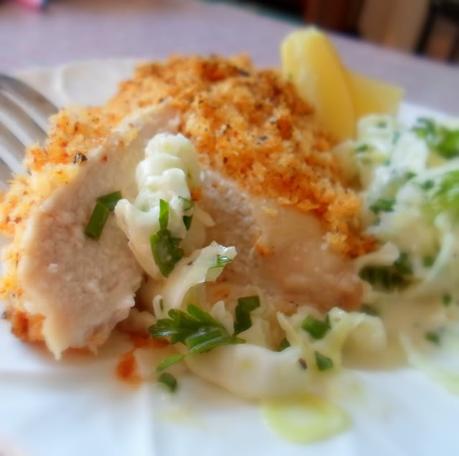 Crispy Baked Chicken and Slaw for Two