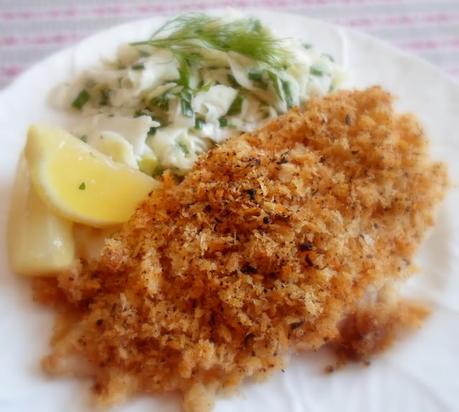 Crispy Baked Chicken and Slaw for Two