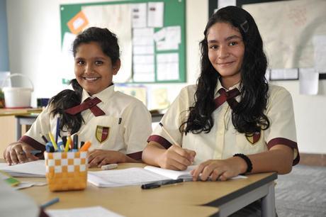 Girl pupils at GEMS Cambridge International School Kampala
