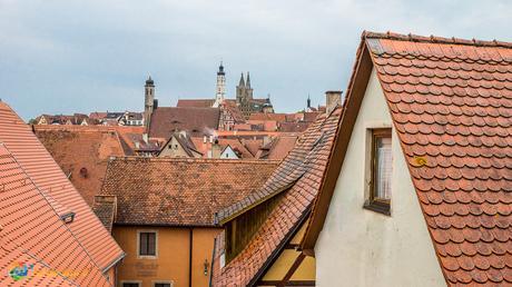 Rot in German is red like the rooftops of the homes in Rothenburg, Germany.