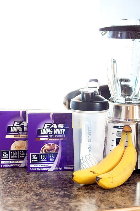 Banana Chocolate Breakfast Smoothie // EAS® Protein Powder