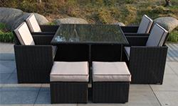 Rattan Cube set (available in gray or dark brown)