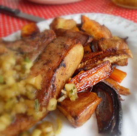 Pork Chops with an Apple Relish