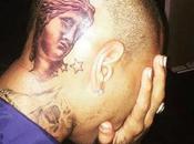 Chris Brown Shows Head Tattoo