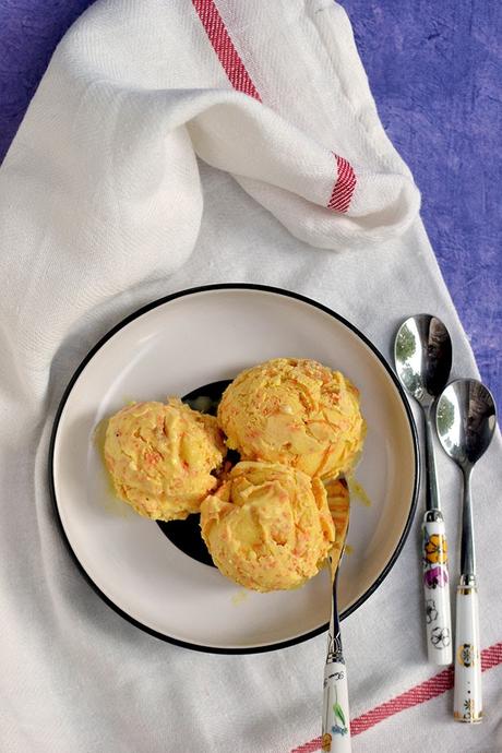 Indian style Carrot Halwa Ice Cream