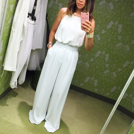 what to wear to diner en blanc, alice + olivia wide leg pant
