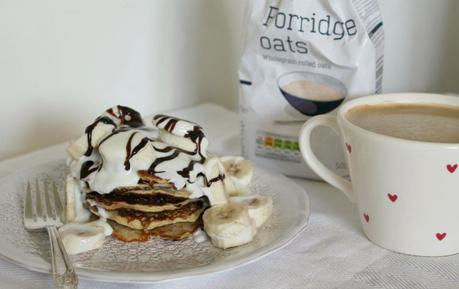 coconut oat pancakes