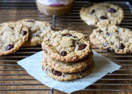Cinnamon Raisin Peanut Butter Oatmeal Cookies