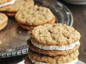 Peanut Butter Oatmeal Sandwich Cookies with Marshmallow Creme Filling