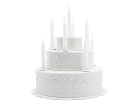 Biscuit Tiered Cake Candleholder (2006) by Studio Job, estimated at $600–$800, for sale on Paddle8 as part of Murray Moss' auction.