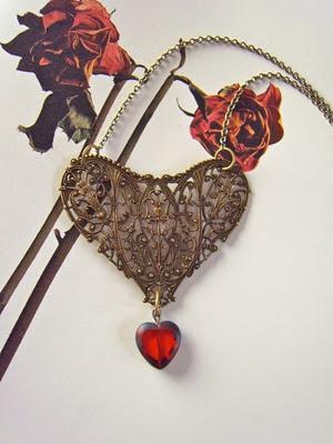 Valentine's Day, Steampunk Heart Necklaces, and the Noyes Museum Madd Hatter Party