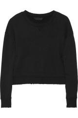 Karl Jerry distressed cotton-terry sweater