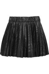Karl Sachi pleated faux leather skirt