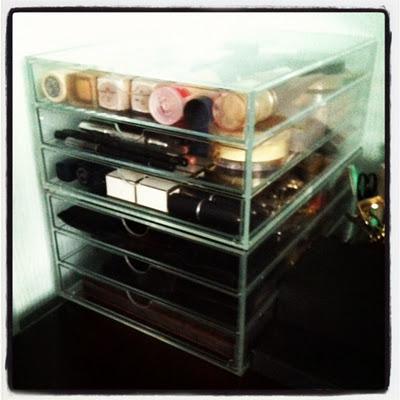 My New Makeup Storage - Clear Cube and Muji dupes