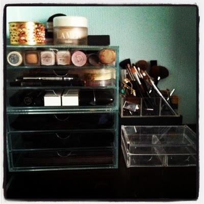 My New Makeup Storage - Clear Cube and Muji dupes