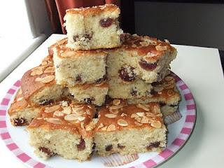 Cherry & Almond Traybake