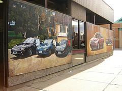 General Motors automobile mural