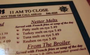 Netters Restaurant Menu: Bremen, Indiana 