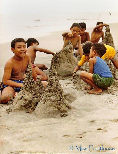 Bali kids on the beach