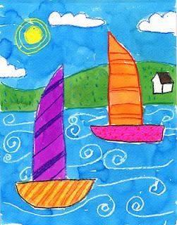Watercolor Sailboats