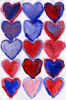 Tinted Valentine Hearts