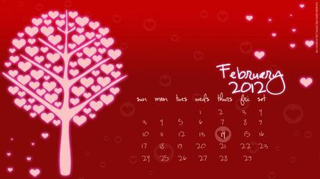 Freebie! February 2012 desktop calendar