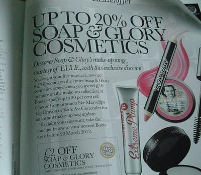 Free Soap & Glory Thick and Fast Mascara - Elle Magazine March Freebie