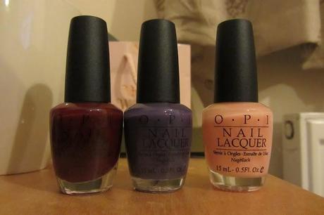 My first OPI nail polishes