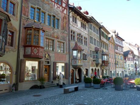 Stein am Rhein in Switzerland is famous for its frescos.