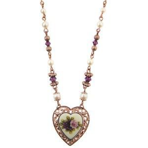 manor house vintage heart charm necklace