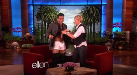 Must See: Ellen strips Mario Lopez down to Rated M underwear (video)