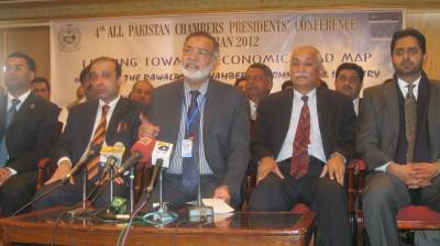 Chamber presidents announce Bhurban Declaration at a press conference. 