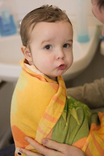 Little Dude in a Towel.